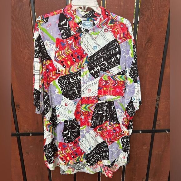 Vintage Jams World size XL abstract print - Picture 1 of 5